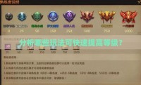 分析哪些玩法可快速提高等级？