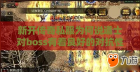 新开传奇私服为何说道士对boss有着良好的对抗性