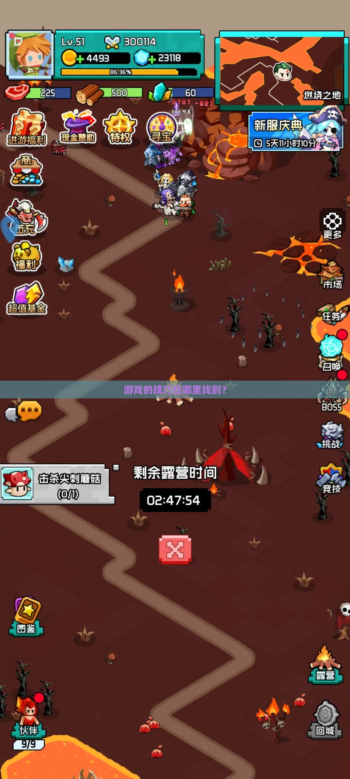 游戏的技巧在哪里找到？