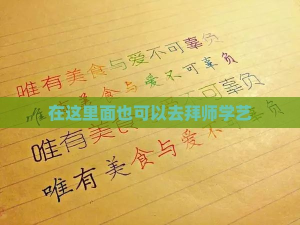 在这里面也可以去拜师学艺