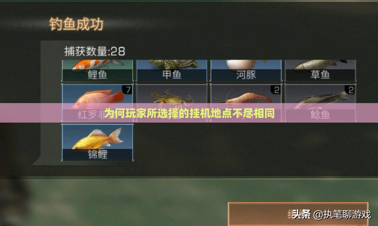 为何玩家所选择的挂机地点不尽相同 为何玩家所选择的挂机地点不尽相同