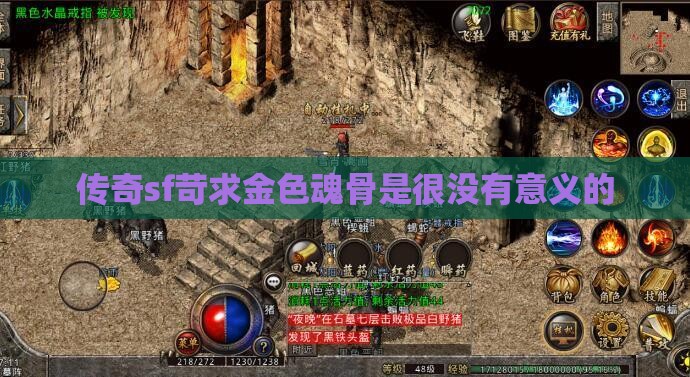 传奇sf苛求金色魂骨是很没有意义的